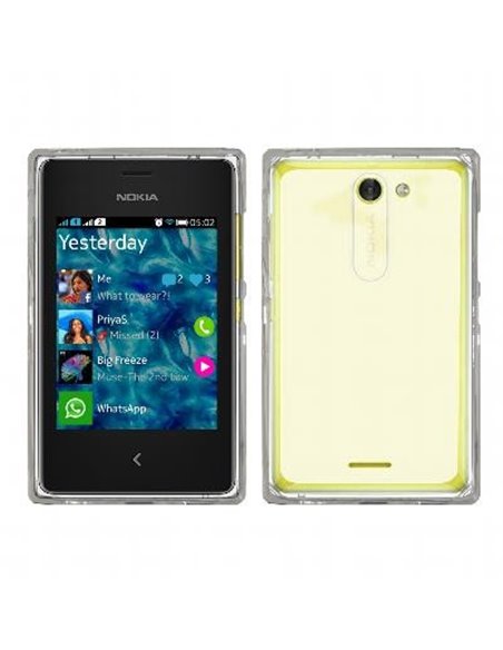 CUSTODIA GEL TPU SILICONE per NOKIA ASHA 502 COLORE BIANCO