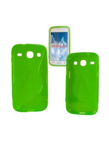 CUSTODIA GEL TPU SILICONE per SAMSUNG I8260 GALAXY CORE, I8262 GALAXY CORE DUOS COLORE VERDE