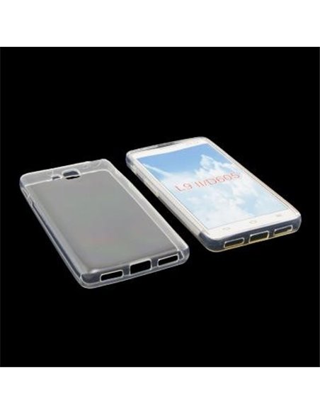 CUSTODIA GEL TPU SILICONE per LG OPTIMUS L9 II, D605 COLORE BIANCO