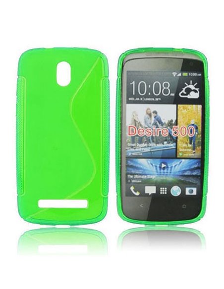 CUSTODIA GEL TPU SILICONE DOUBLE per HTC DESIRE 500 COLORE VERDE