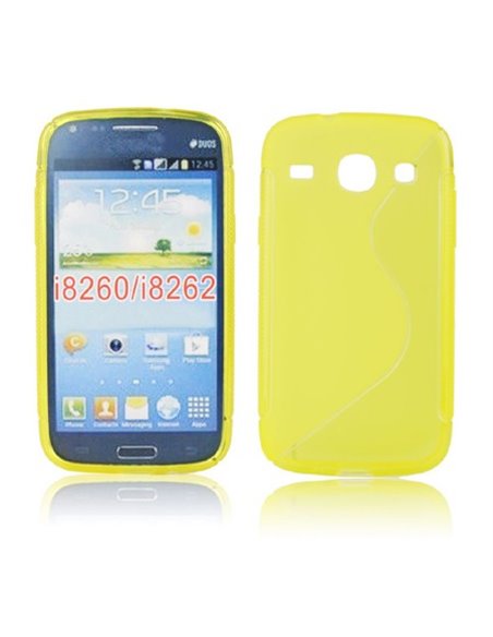 CUSTODIA GEL TPU SILICONE per SAMSUNG I8260 GALAXY CORE, I8262 GALAXY CORE DUOS COLORE GIALLO