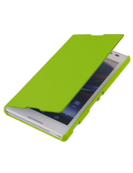 CUSTODIA FLIP ORIZZONTALE per SONY XPERIA C, S39H, C2305 COLORE VERDE