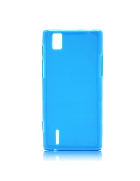 CUSTODIA GEL TPU SILICONE LUCIDA per HUAWEI ASCEND P2 COLORE BLU