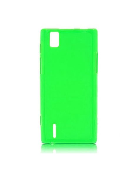 CUSTODIA GEL TPU SILICONE LUCIDA per HUAWEI ASCEND P2 COLORE VERDE