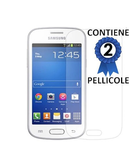 PELLICOLA PROTEGGI DISPLAY per SAMSUNG S7390 GALAXY FRESH, S7390 GALAXY TREND LITE, S7392 GALAXY FRESH DUOS CONFEZIONE 2 PEZZI