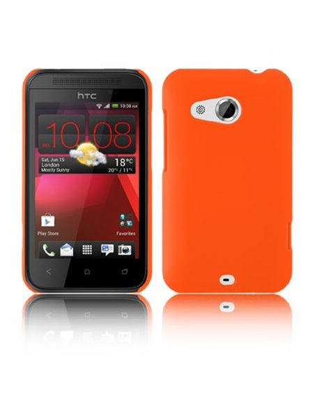 CUSTODIA BACK RIGIDA per HTC DESIRE 200 COLORE ARANCIONE