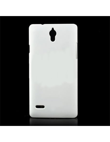 CUSTODIA GEL TPU SILICONE LUCIDA per HUAWEI ASCEND G700 COLORE BIANCO