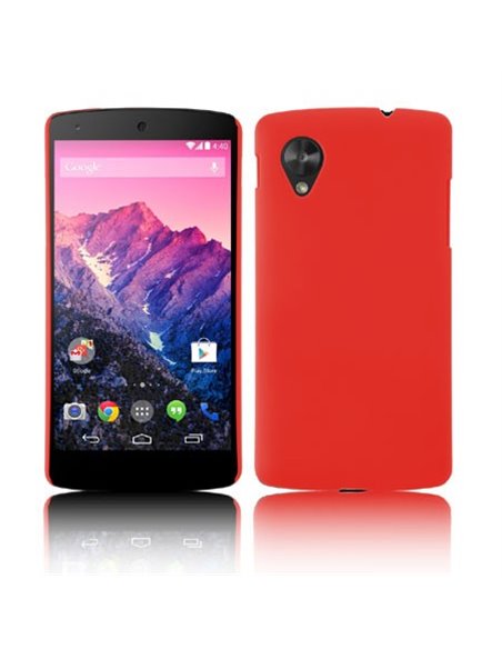 CUSTODIA per LG NEXUS 5 (D820) BACK RIGIDA COLORE ROSSO