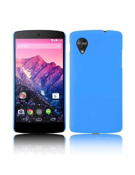 CUSTODIA per LG NEXUS 5 (D820) BACK RIGIDA COLORE BLU