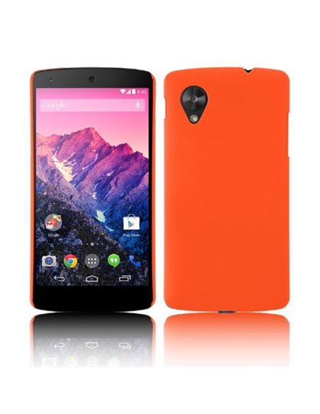 CUSTODIA per LG NEXUS 5 (D820) BACK RIGIDA COLORE ARANCIONE