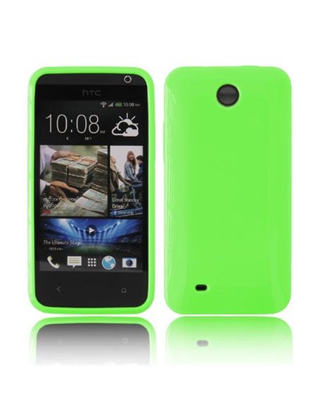 CUSTODIA GEL TPU SILICONE LUCIDA per HTC DESIRE 300 COLORE VERDE