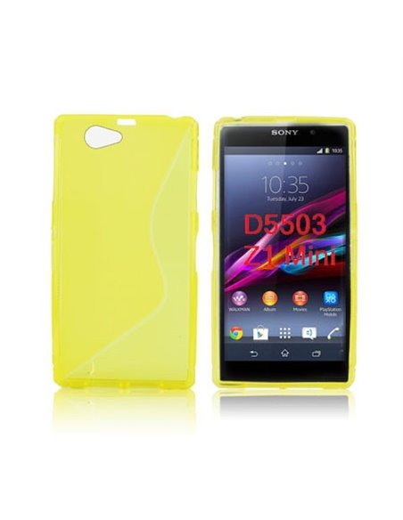 CUSTODIA GEL TPU SILICONE DOUBLE per SONY XPERIA Z1 COMPACT, XPERIA Z1 MINI, D5503 COLORE GIALLO