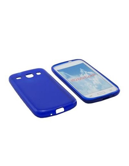 CUSTODIA GEL TPU SILICONE per SAMSUNG GALAXY I8260 GALAXY CORE, I8262 GALAXY CORE DUOS COLORE BLU