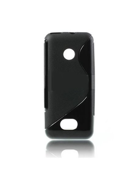 CUSTODIA GEL TPU SILICONE DOUBLE per NOKIA ASHA 208 COLORE NERO