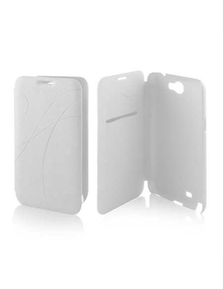 CUSTODIA FLIP BOOK PELLE per SAMSUNG I9500 GALAXY S4, I9505, I9502 CON PORTA CARTE FANTASIA GROOVE COLORE BIANCO