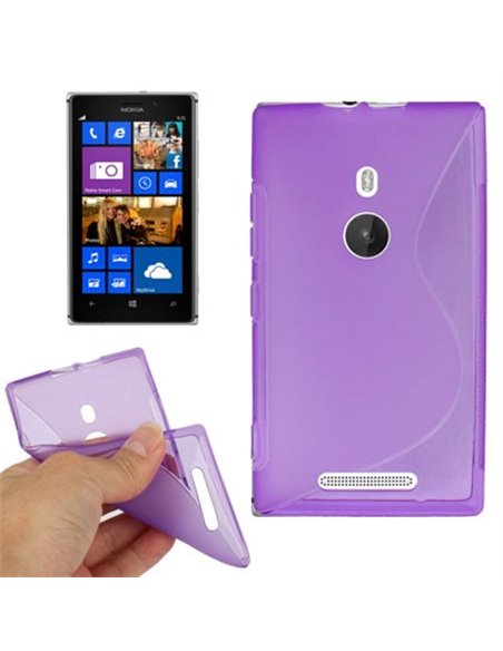 CUSTODIA GEL TPU SILICONE DOUBLE NOKIA LUMIA 925 COLORE VIOLA