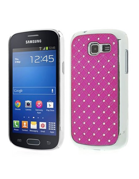 CUSTODIA BACK RIGIDA CON BRILLANTINI per SAMSUNG S7390 GALAXY FRESH, S7390 GALAXY TREND LITE COLORE FUCSIA