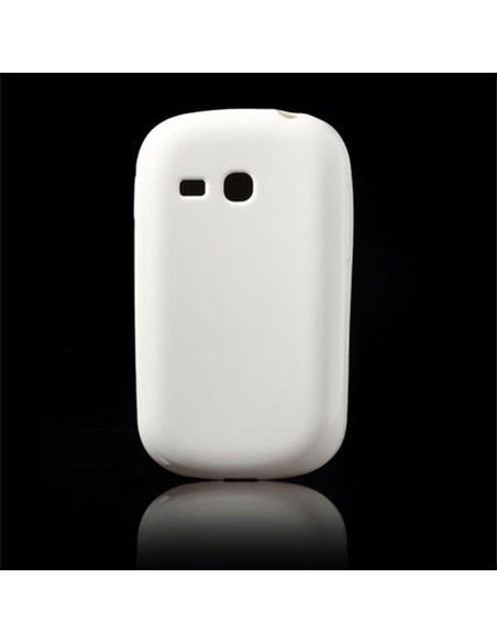 CUSTODIA GEL TPU SILICONE per SAMSUNG S6790 GALAXY FAME LITE, S6792 GALAXY FAME LITE DUOS COLORE BIANCO