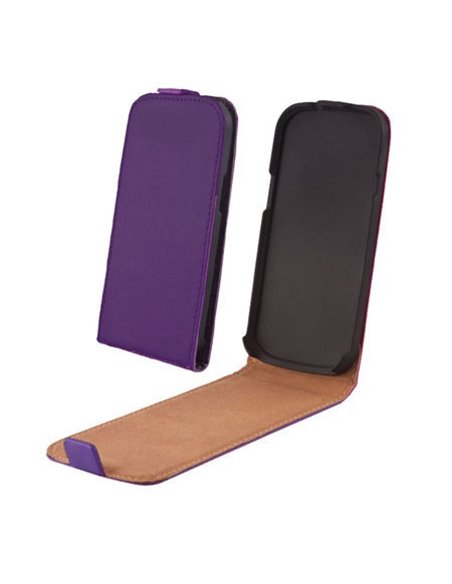 CUSTODIA per LG NEXUS 5 (D820) FLIP VERTICALE SLIM SIMILPELLE COLORE VIOLA