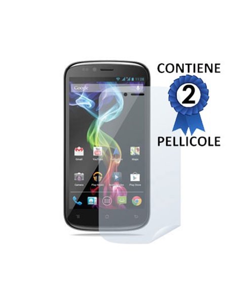 PELLICOLA PROTEGGI DISPLAY per ARCHOS 50 PLATINUM 5' POLLICI CONFEZIONE 2 PEZZI