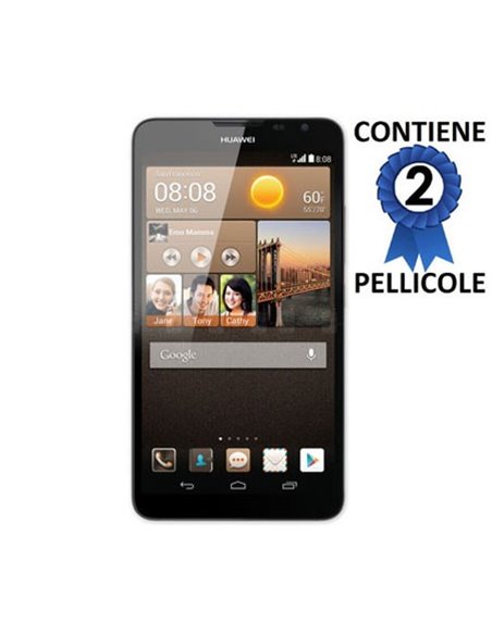 PELLICOLA PROTEGGI DISPLAY per HUAWEI ASCEND MATE 2 CONFEZIONE 2 PEZZI