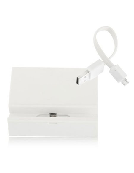 BASETTA DOCKING UNIVERSALE PER SMARTPHONE E TABLET CON ATTACCO MICRO USB COLORE BIANCO