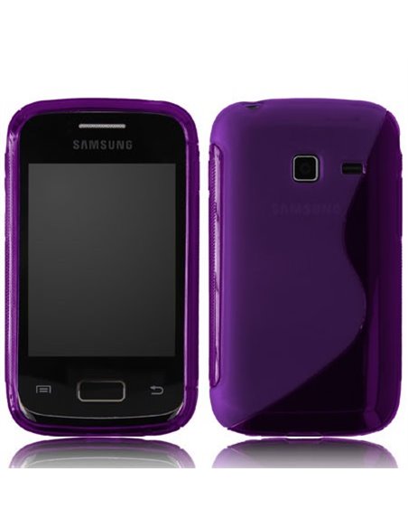 CUSTODIA GEL TPU SILICONE DOUBLE per SAMSUNG S6102 GALAXY Y DUOS COLORE VIOLA