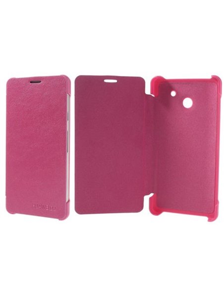 CUSTODIA FLIP COVER ORIZZONTALE per HUAWEI ASCEND D2 COLORE ROSA