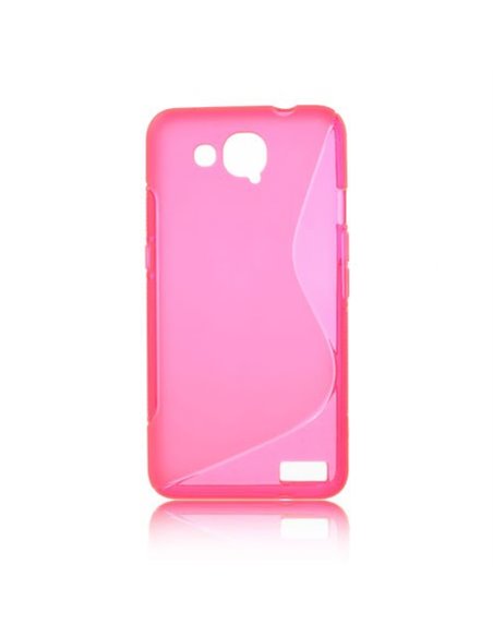 CUSTODIA GEL TPU SILICONE DOUBLE per ALCATEL ONE TOUCH 6034 IDOL S COLORE ROSA