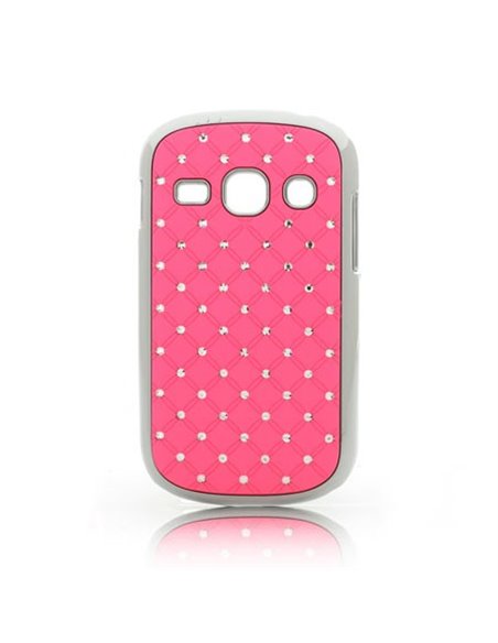 CUSTODIA BACK RIGIDA CON BRILLANTINI per SAMSUNG S6810 GALAXY FAME, S6812 GALAXY FAME DUOS COLORE ROSA