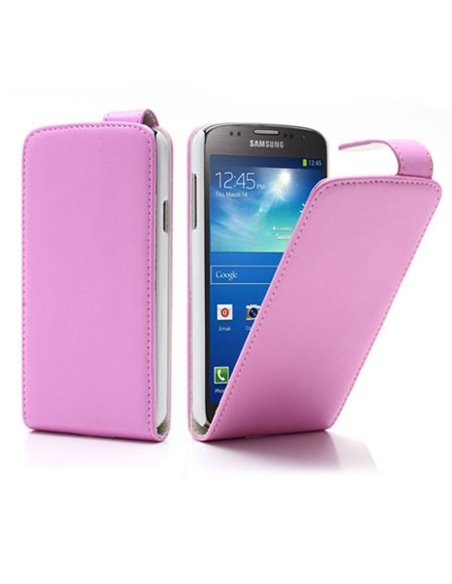 CUSTODIA FLIP VERTICALE PELLE per SAMSUNG I9295 GALAXY S4 ACTIVE COLORE ROSA