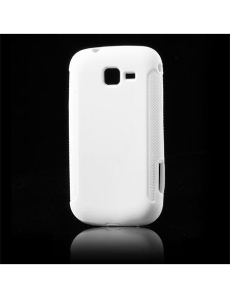 CUSTODIA GEL TPU SILICONE per SAMSUNG S7570 GALAXY TREND II, S7572 GALAXY TREND II DUOS COLORE BIANCO