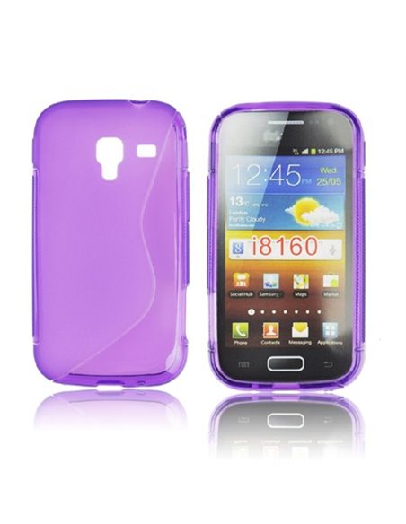 CUSTODIA GEL TPU SILICONE DOUBLE per SAMSUNG I8160 GALAXY ACE 2 COLORE VIOLA