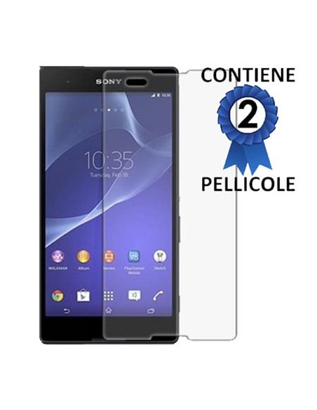 PELLICOLA PROTEGGI DISPLAY per SONY XPERIA T2 ULTRA, D5303 CONFEZIONE 2 PEZZI