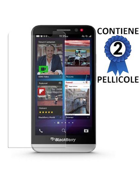 PELLICOLA PROTEGGI DISPLAY per BLACKBERRY Z30 CONFEZIONE 2 PEZZI