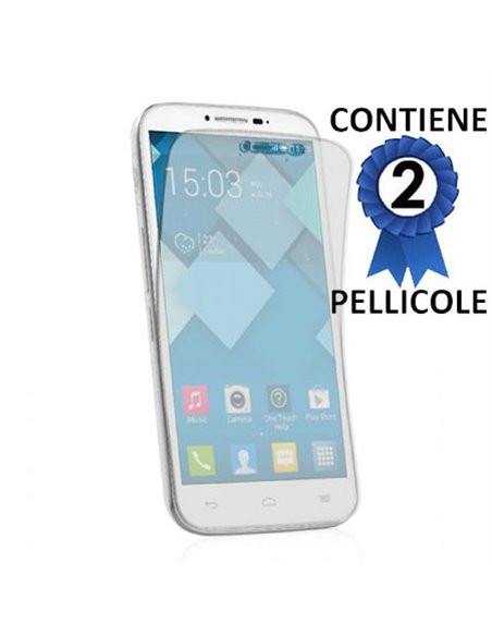 PELLICOLA PROTEGGI DISPLAY per ALCATEL ONE TOUCH POP C7, ONE TOUCH POP C7 DUAL SIM CONFEZIONE 2 PEZZI