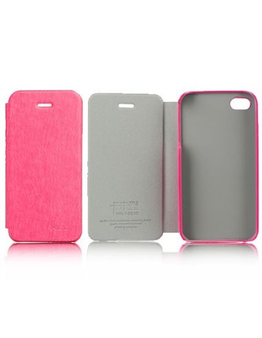CUSTODIA FLIP ORIZZONTALE PELLE per SAMSUNG S7270 GALAXY ACE 3, S7272, S7275 COLORE FUCSIA BLISTER ENLAND