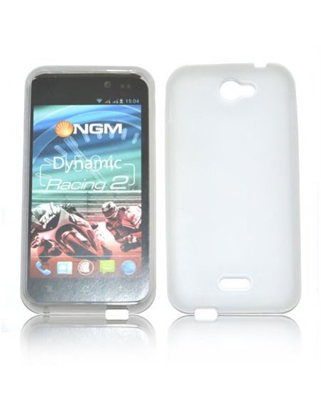 CUSTODIA GEL TPU SILICONE per NGM DYNAMIC RACING 2 COLORE BIANCO