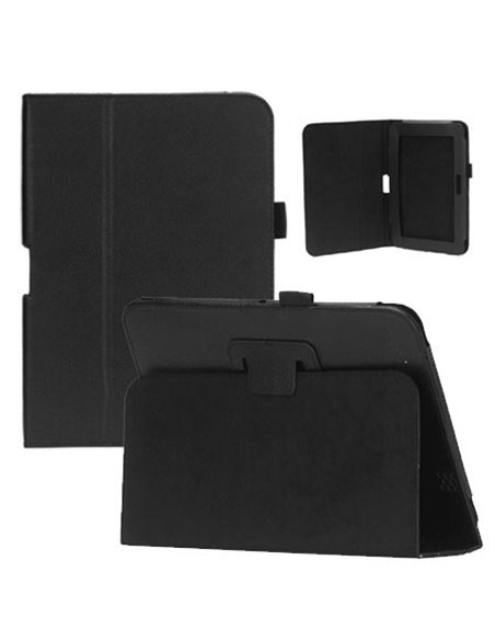 CUSTODIA BOOK ORIZZONTALE PELLE per AMAZON KINDLE FIRE HD 8.9' POLLICI CON STAND E PORTA PENNA COLORE NERO