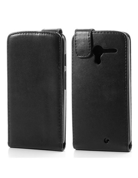 CUSTODIA FLIP VERTICALE PELLE per MOTOROLA MOTO X COLORE NERO