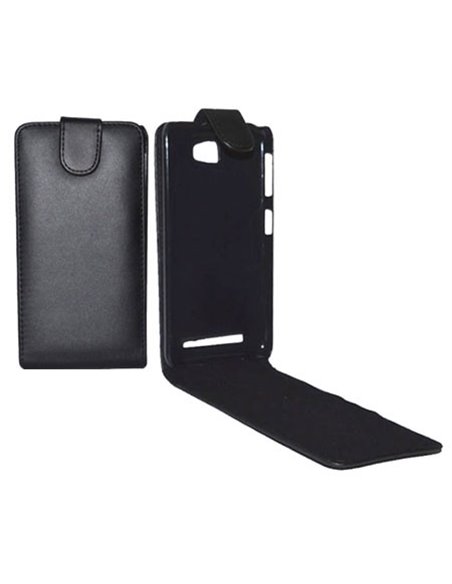 CUSTODIA FLIP VERTICALE PELLE per NGM DYNAMIC MAXI COLORE NERO