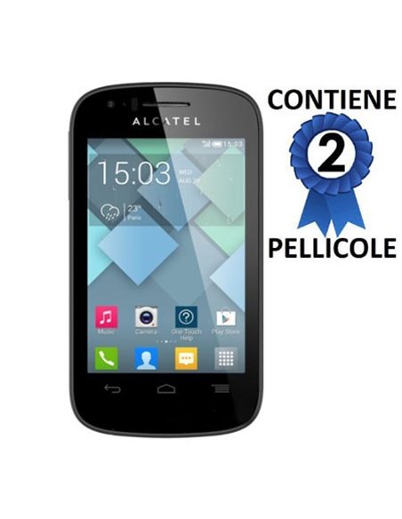 PELLICOLA PROTEGGI DISPLAY per ALCATEL ONE TOUCH POP C1 CONFEZIONE 2 PEZZI