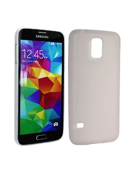 CUSTODIA BACK RIGIDA ULTRA SLIM DA 0,3mm per SAMSUNG G900F GALAXY S5, GALAXY S5 NEO G903F, GALAXY S5 PLUS COLORE BIANCO