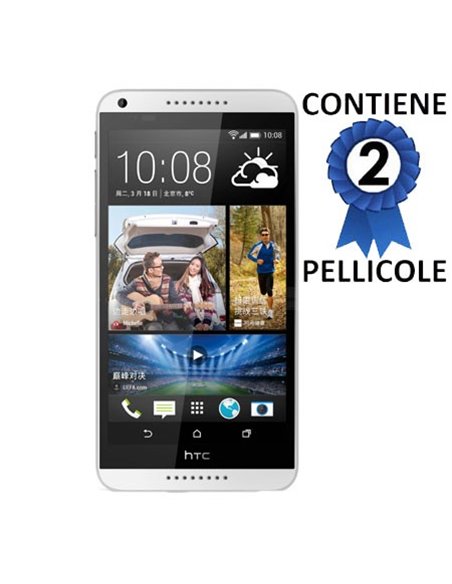 PELLICOLA PROTEGGI DISPLAY per HTC DESIRE 816, DESIRE 816G DUAL SIM CONFEZIONE 2 PEZZI