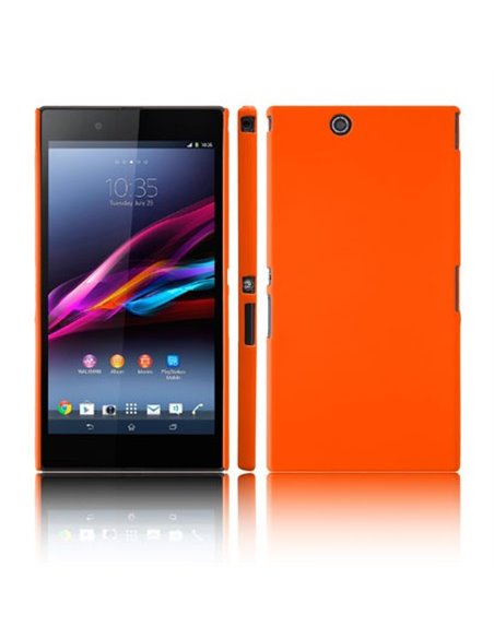 CUSTODIA BACK RIGIDA per SONY XPERIA Z ULTRA, XL39H COLORE ARANCIONE
