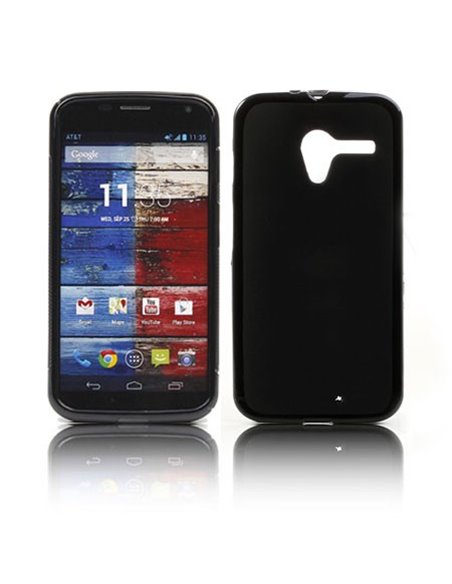 CUSTODIA GEL TPU SILICONE per MOTOROLA MOTO X COLORE NERO