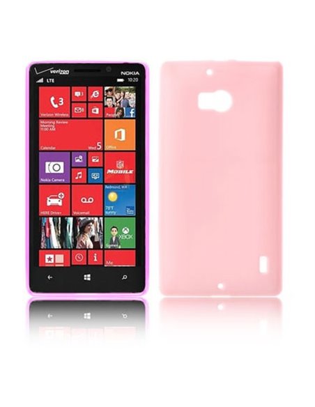 CUSTODIA GEL TPU SILICONE per NOKIA LUMIA ICON 929, LUMIA 930 COLORE ROSA