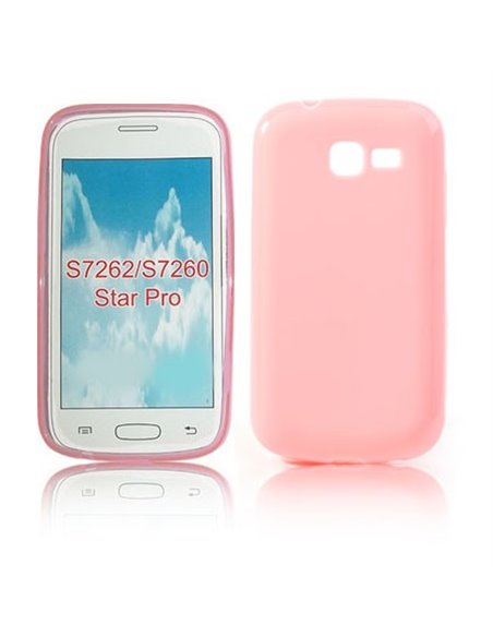 CUSTODIA GEL TPU SILICONE per SAMSUNG S7260 GALAXY STAR PRO, S7262 GALAXY STAR PLUS COLORE ROSA