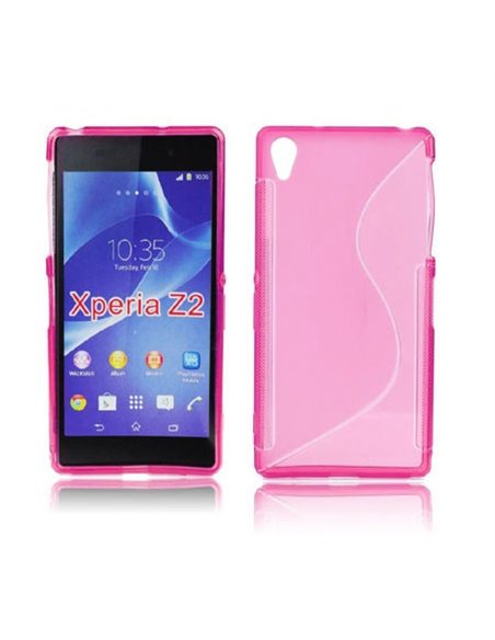 CUSTODIA GEL TPU SILICONE DOUBLE per SONY XPERIA Z2 COLORE ROSA