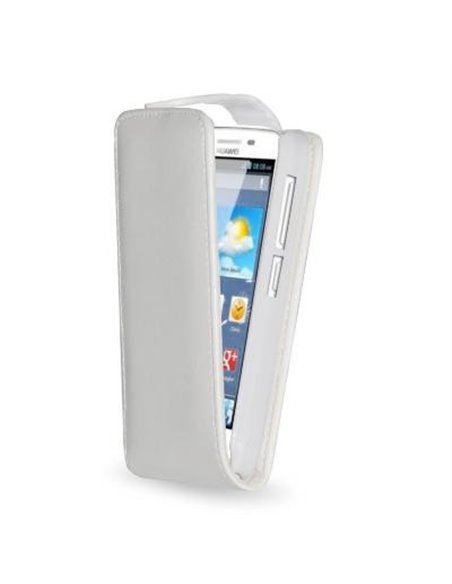 CUSTODIA FLIP VERTICALE PELLE per HUAWEI ASCEND Y511 COLORE BIANCO